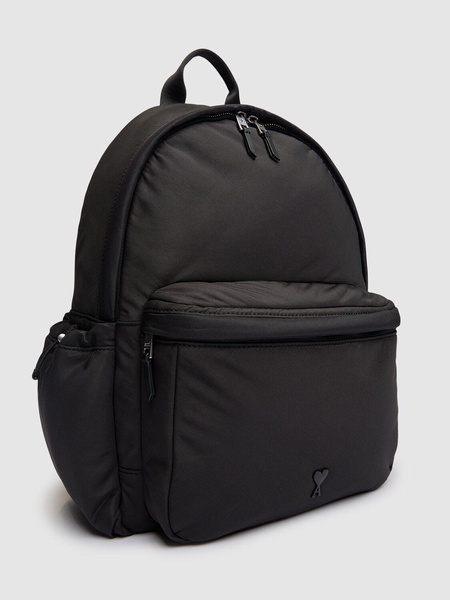Padded nylon canvas backpack