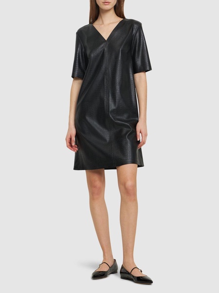 Eliot embossed faux leather mini dress