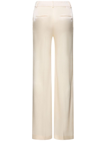 Tailored satin straight pants