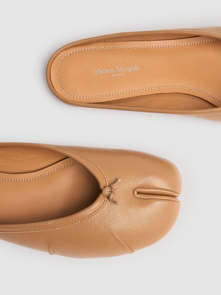10mm Tabi leather ballerina mules