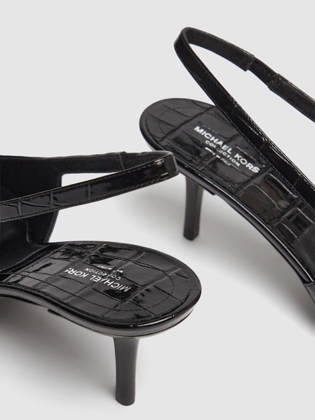 105mm Emma croc embossed slingbacks