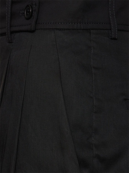 Sheer cotton organza wide pants