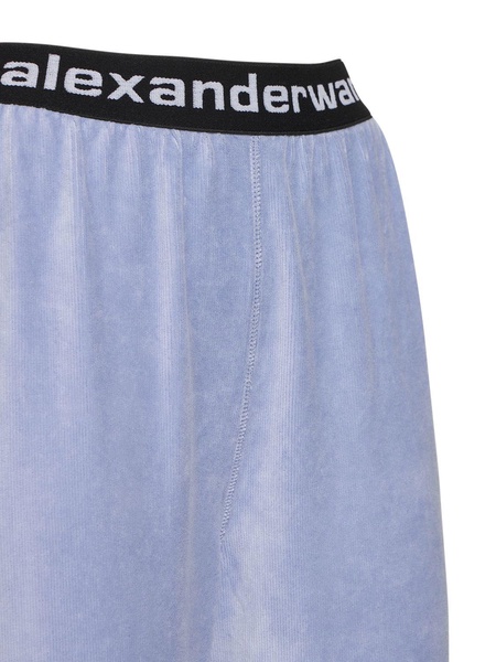 Stretch corduroy sweatpants w/ logo