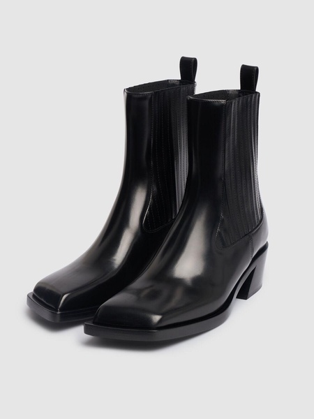 40mm Chiara brushed leather boots