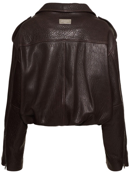 Lisio leather biker jacket