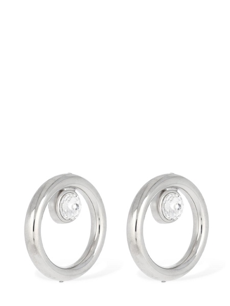 Hoop crystal earrings