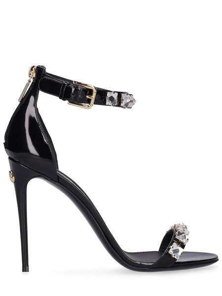 105mm Embellished patent leather sandals