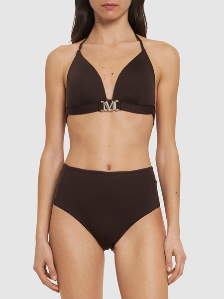 Astra logo jersey triangle bikini top