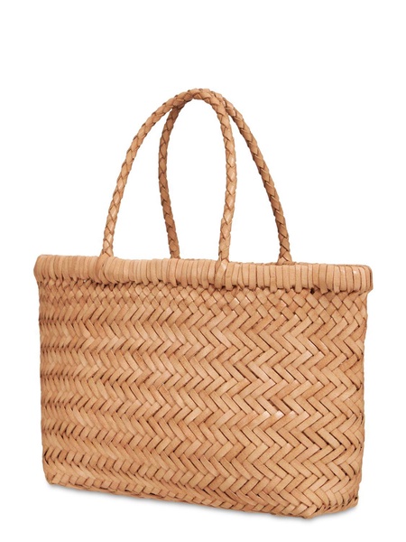Mini Flat Gora leather basket bag