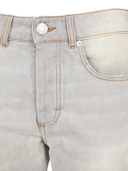 Mid rise straight fit denim jeans