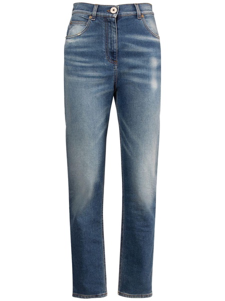 High rise denim skinny jeans