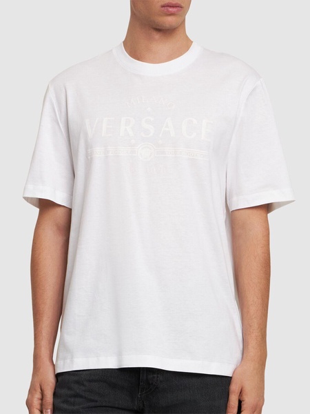 Compact cotton jersey t-shirt