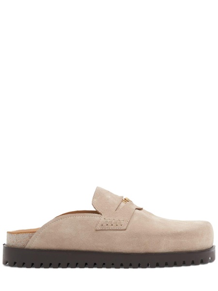 Suede mules