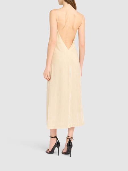 Fluid velvet long dress
