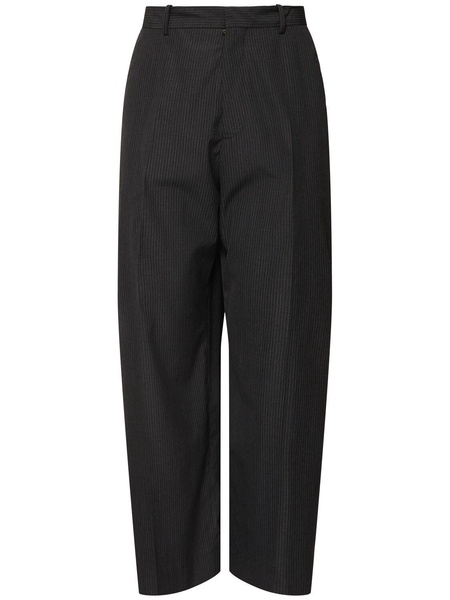 Wool blend pinstripe pants