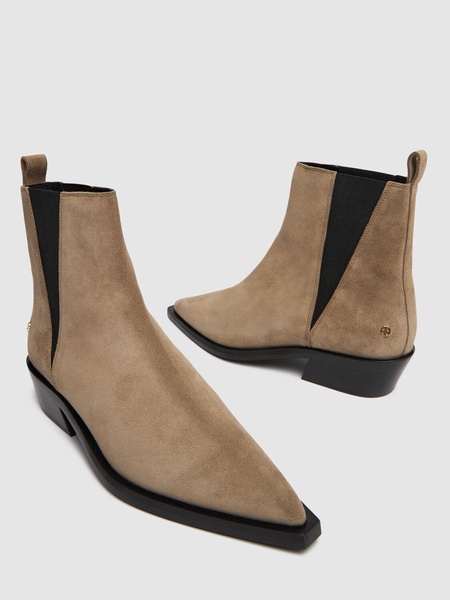 35mm Bekah suede flat boots