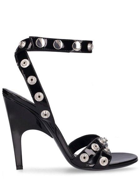 105mm Cosmo faux patent leather sandals