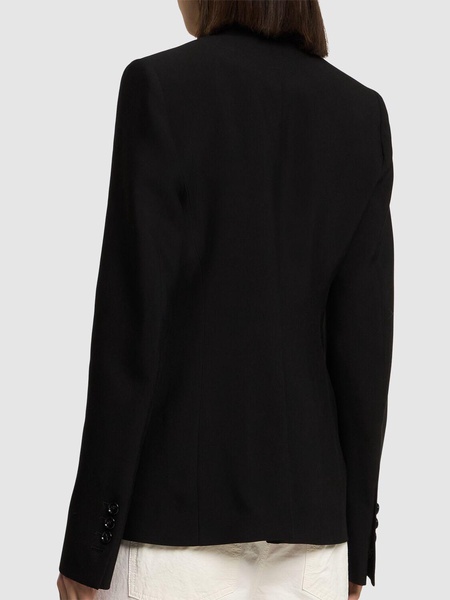 Sady fitted collarless viscose blazer