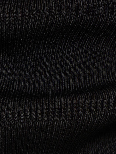 Compact rib knit technical top