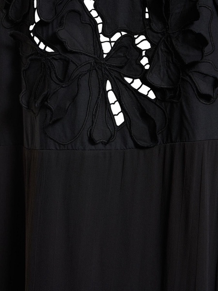 En fleur embroidered long dress