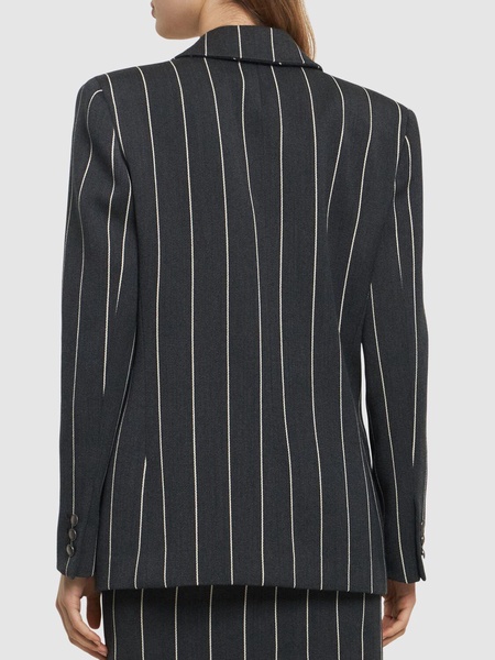 Pinstripe light wool tailored jacket