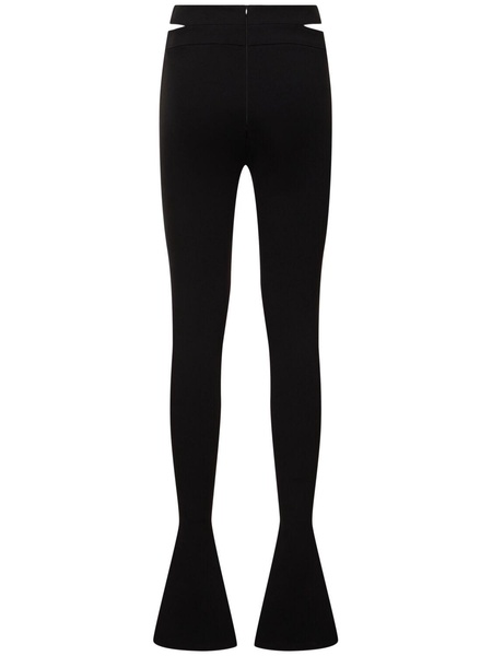Stretch viscose cut-out pants