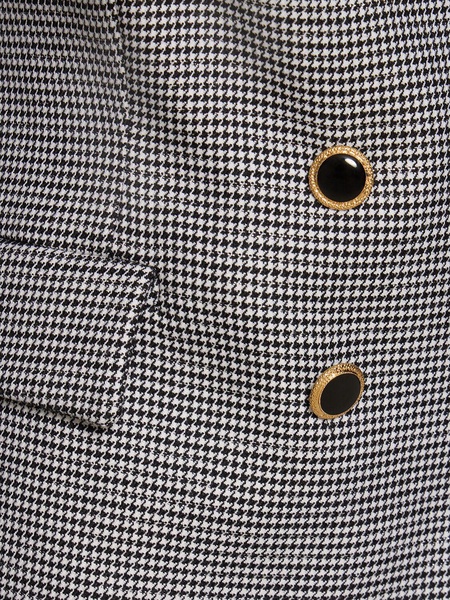 Houndstooth wool & lurex blazer