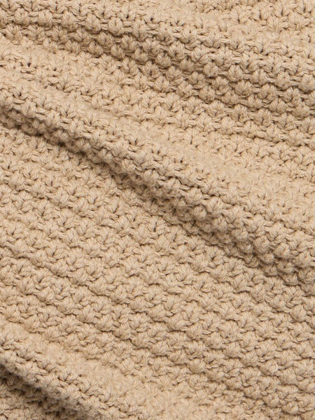 Chunky knit cotton blend mini dress