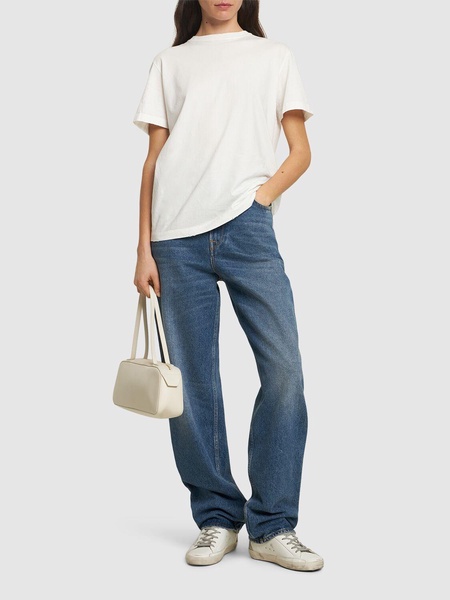 Golden cotton jersey t-shirt