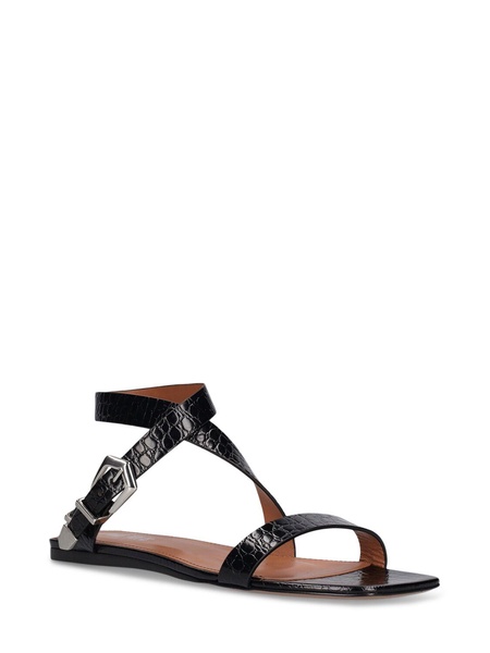 10mm Lauren croc embossed sandals