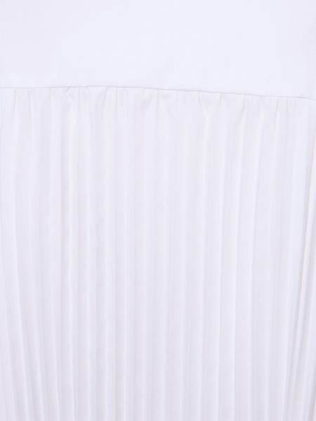 Cotton blend pleated shirt