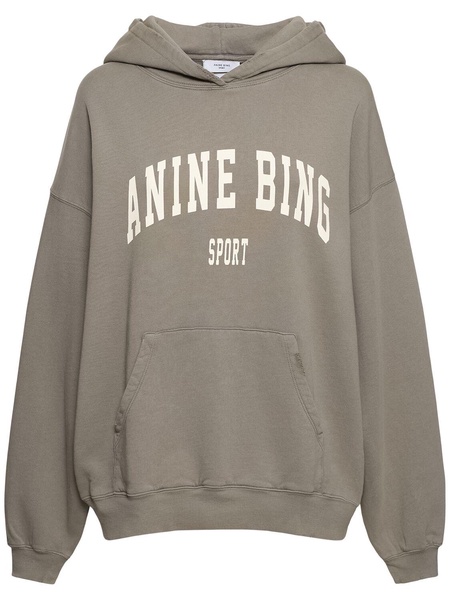 Harvey logo hooded cotton sweatshirt