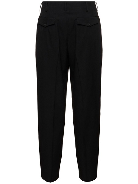 Z-2 tucked gabardine wool pants