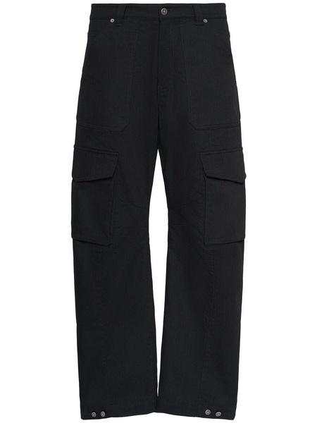 Golden cotton blend cargo pants