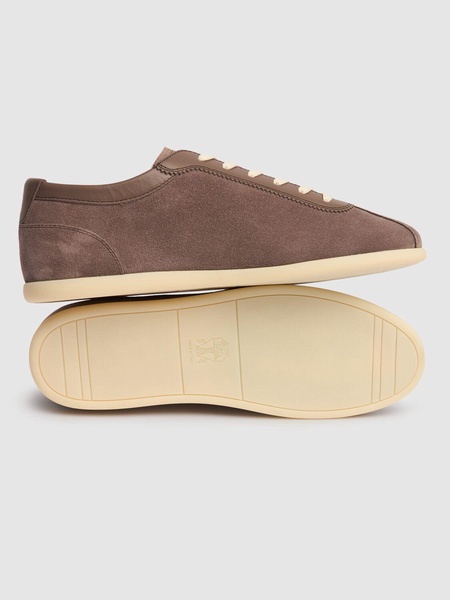 Suede low top sneakers
