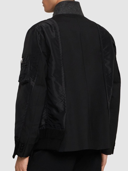 Wool blend twill jacket