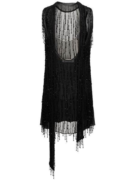 Beaded georgette midi dress
