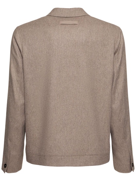 Wool & cashmere deconstructed blazer