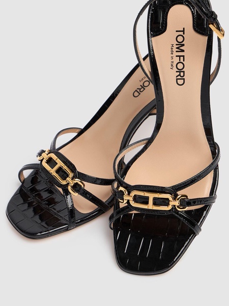 85mm Strappy leather sandals