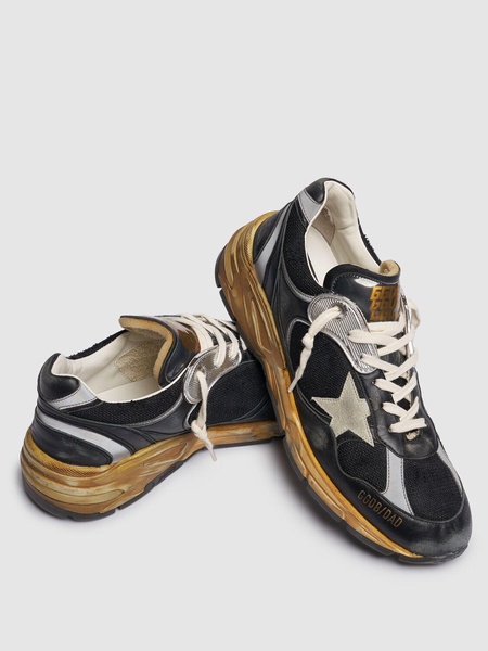 30mm Running Dad net & nappa sneakers