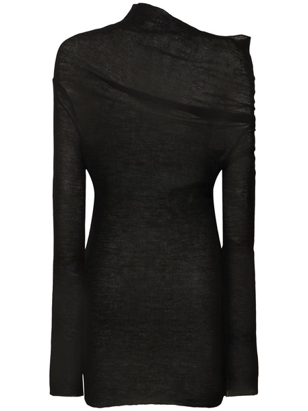 Tizziana drop shoulder knit wool top
