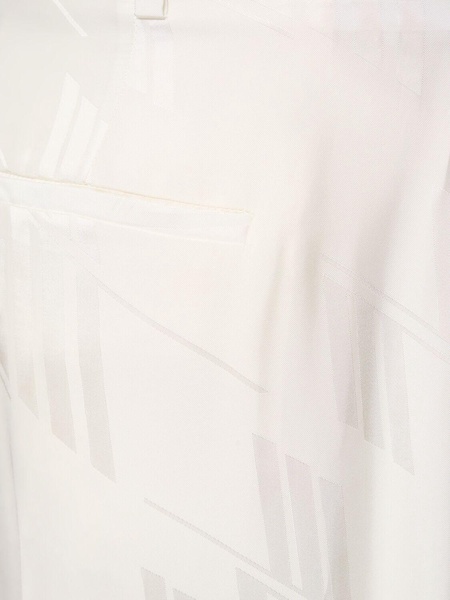 Jagger logo jacquard satin wide pants