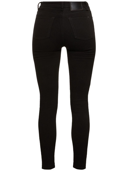Peg high waisted denim skinny jeans