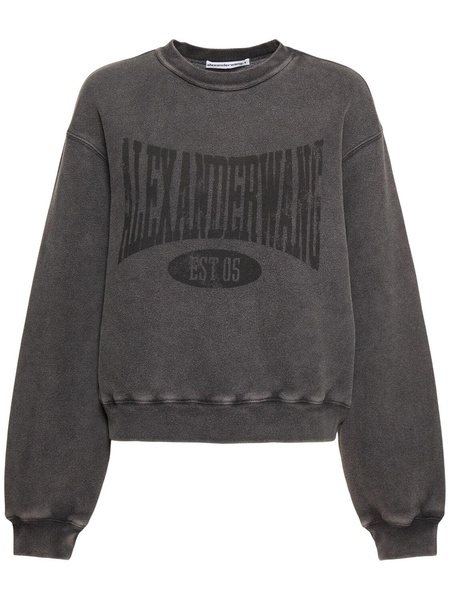 Graphic jersey sweatshirt