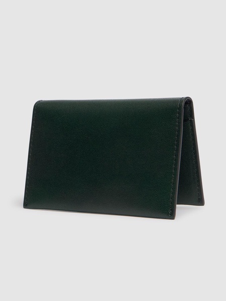 Flap leather card holder