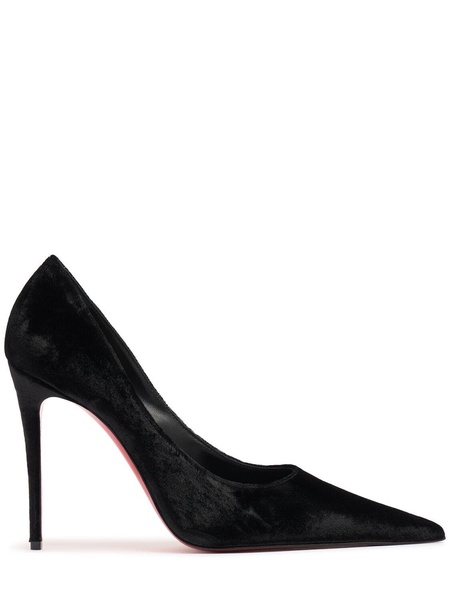 100mm Kate Max glittered velvet pumps