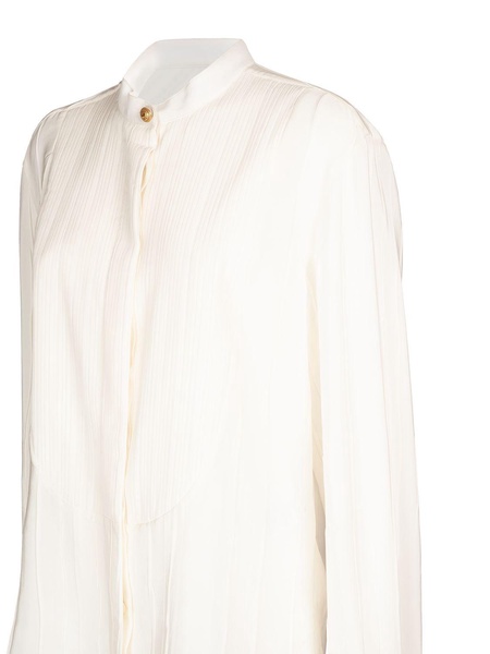 Crepe de chine plastron shirt