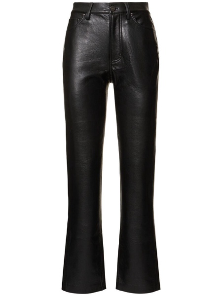 Bruno straight leather blend pants