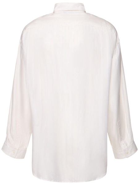 Setar logo stiped cupro shirt
