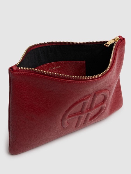 Lili pebbled leather pouch
